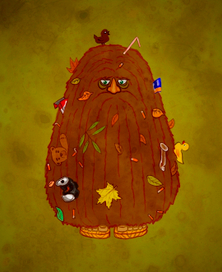 Не забывайте мусор в лесу