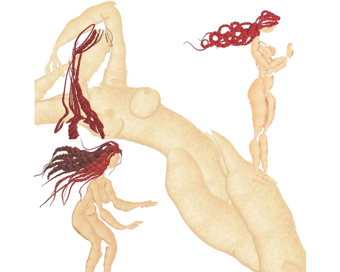 Три наброска кистями Паттерн Пенс