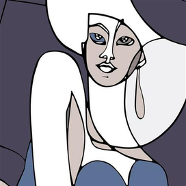 Синий автопортрет