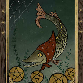 Карта таро "6 пентаклей"