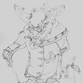 Набросок к персонажу Профессор. эскиз