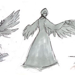 Царевна Лебедь. Эскизы.