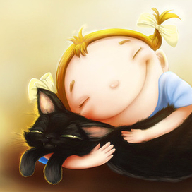 Девочка и Кошь.