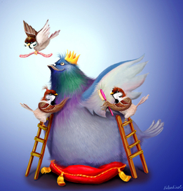 важный голубь