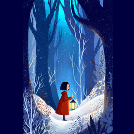 Девочка в волшебном лесу