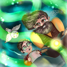 Полёт Гарри и Хагрида