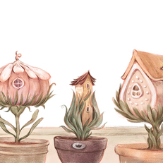 Иллюстрация для книги "Майсси из цветочного домика"