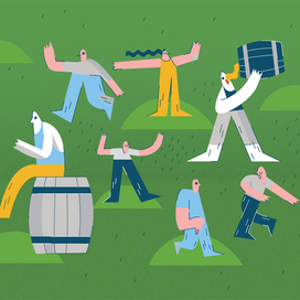 Иллюстрация к сказке "Тролль на празднике"