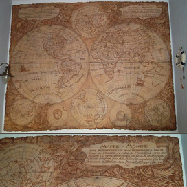 Роспись "Старинная карта мира"