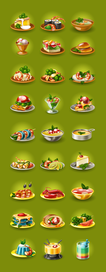 Food icons for game