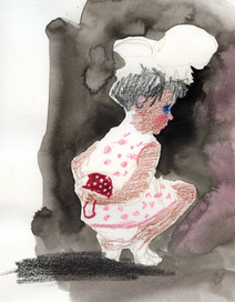 Не отдаст она грибочек!