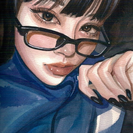 девушка в очках 