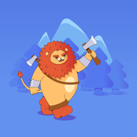 Lion with Axe