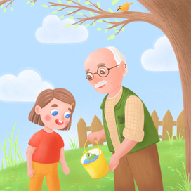 Иллюстрация для книги про семью