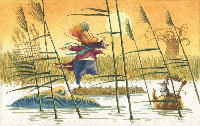 пан Клякса плывет