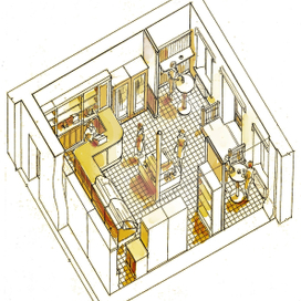 Кафе - бакалея. Эскиз