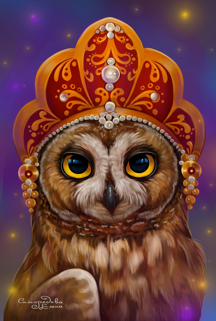 Сова в кокошнике 