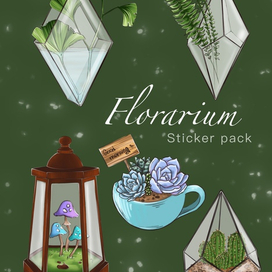 Florarium sticker pack