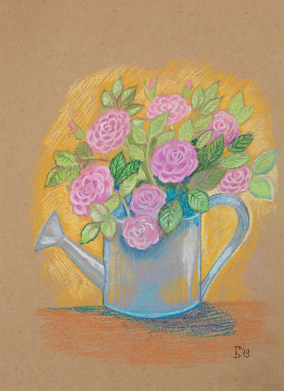 Розы в лейке (2)