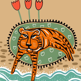 Тигра на отдыхе