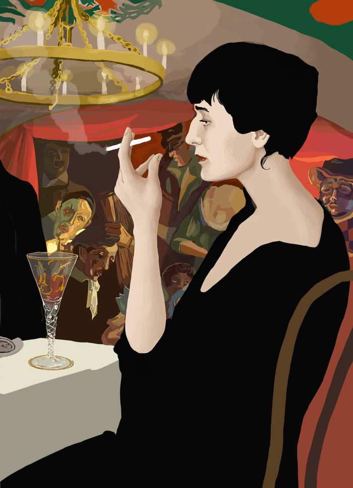 Анна Ахматова в "Бродячей собаке"