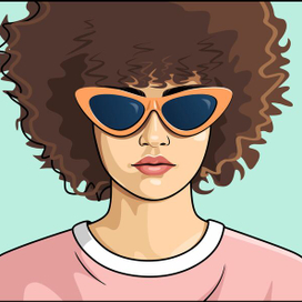 девушка в очках