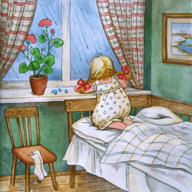 Дождливо. Вставать не хочется.