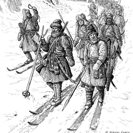 По широкому Иртышу.