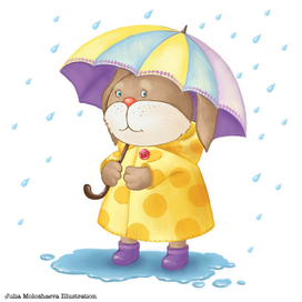 Зайчик под дождем