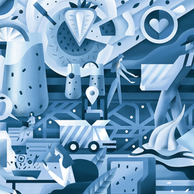 Иллюстрация для доставки еды