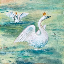 Иллюстрация Дикие лебеди