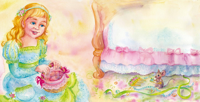 2 разворот к сказке "Серенький друг"