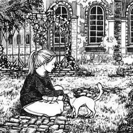 ** Девочка и кот **