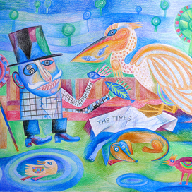 Кормление пеликана в Сент-Джеймс парке