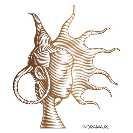 Векторный гравюрный портрет.