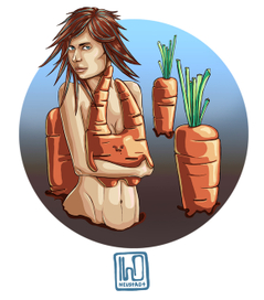 портрет с морковками 2