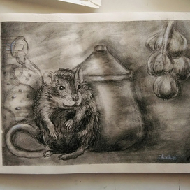 Натюрморт с крысой