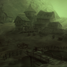 концепт глухой зловещей деревни 