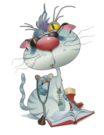 Кот учёный.