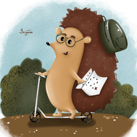 Персонаж ёж-путешественник