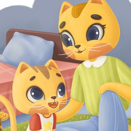 Котенок Вжик с мамой договорились о походе в зоопарк