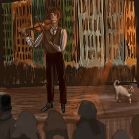 Музыкант на площади