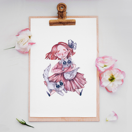 акварельные девочки