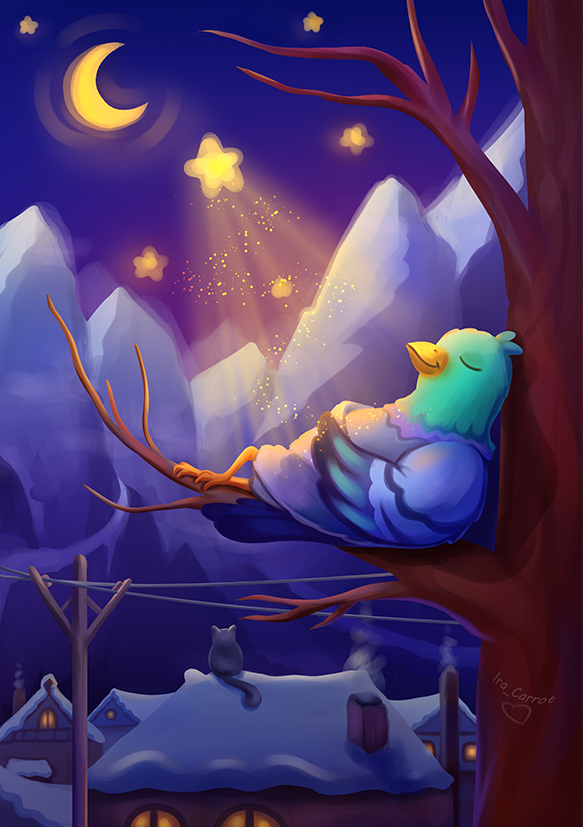 Счастливый голубь