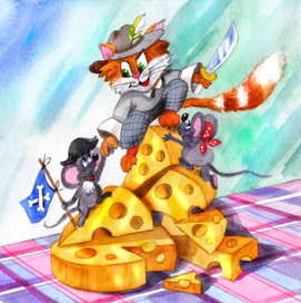 Иллюстрация к сборнику сказок "Клоун из комода"