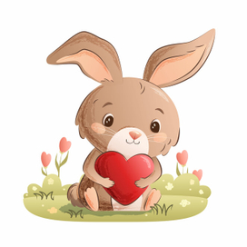 Зайчик с сердечком