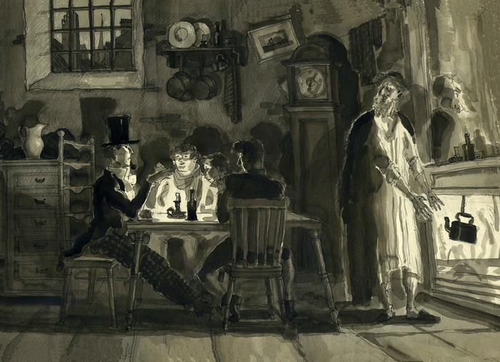 Иллюстрация " Оливер Твист" Чарльз Диккенс