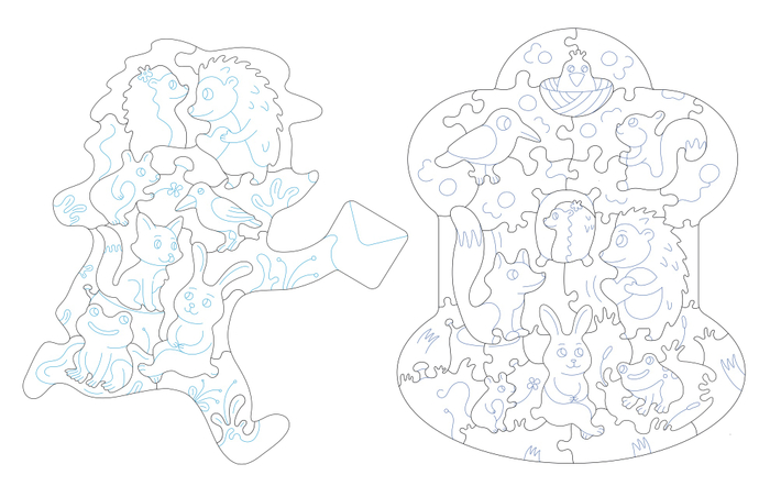 Разработка резов для пазлов 