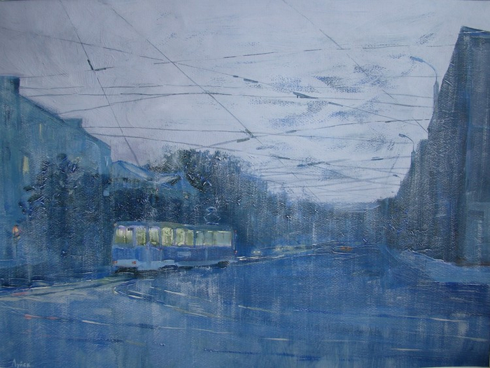 на повороте