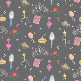 Паттерн для принцесс в стиле flat